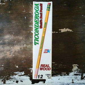 Vintage Dixon Ticonderoga Pencil No. 2 Soft, 12 Count, Ethan Allen